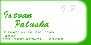 istvan paluska business card