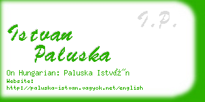 istvan paluska business card